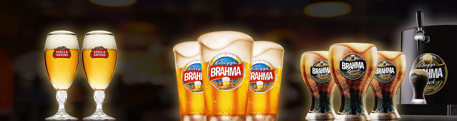 Chopp Stella Artois - Chopp Brahma Claro – Chopp Brahma Black - Escuro